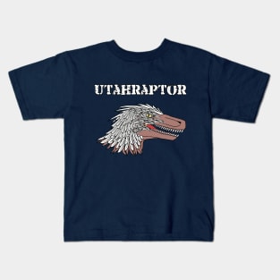 Utahraptor Head Kids T-Shirt